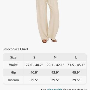 Wide leg cotton linen pants